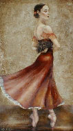 ballerina oil painting