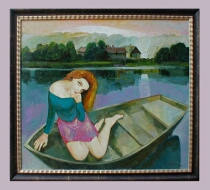 boat girl painting