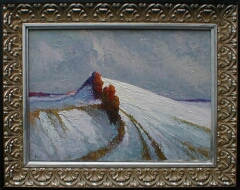 Winter Landscape. Fine art oil on canvas