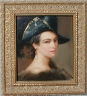 canvas portrait - young lady