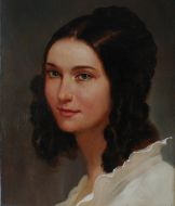 canvas portrait - young lady
