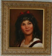 canvas portrait - actress