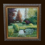 oil picture - Niagara golf courses landscape
